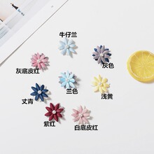 韩国手工花发饰头饰饰品配件 双层八角花