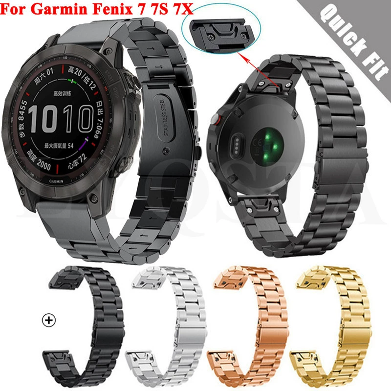 Подходит для ремешка Jiaming Garmin Fenix 7 fenix6 fenix5 быстросъемная стальная полоса быстросъемная три бусины