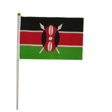 【跨境专供】肯尼亚小国旗14*21手摇旗户外广告小旗帜定做大选旗