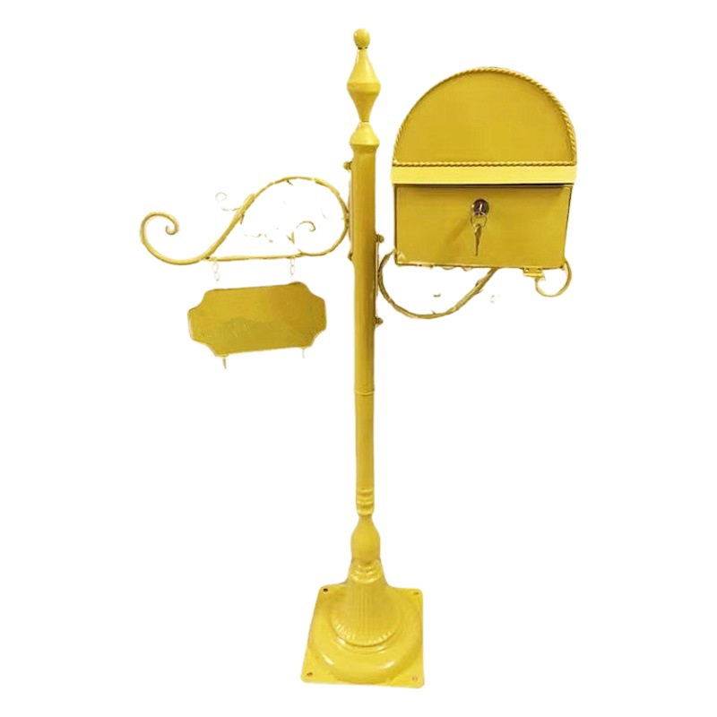 European-style outdoor wrought iron Villa mailbox letter box mailbox rainproof inbox postcard mailbox