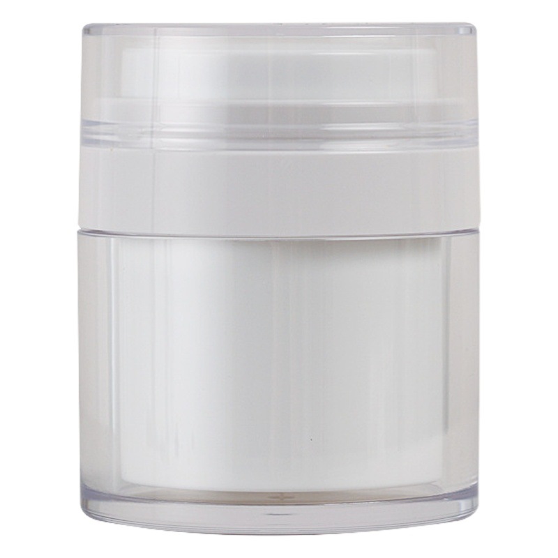 En stock cosméticos 15g de doble capa de Crema de Cara de plástico puede 30g botella de crema de vacío 50g presionando sub-botella de loción