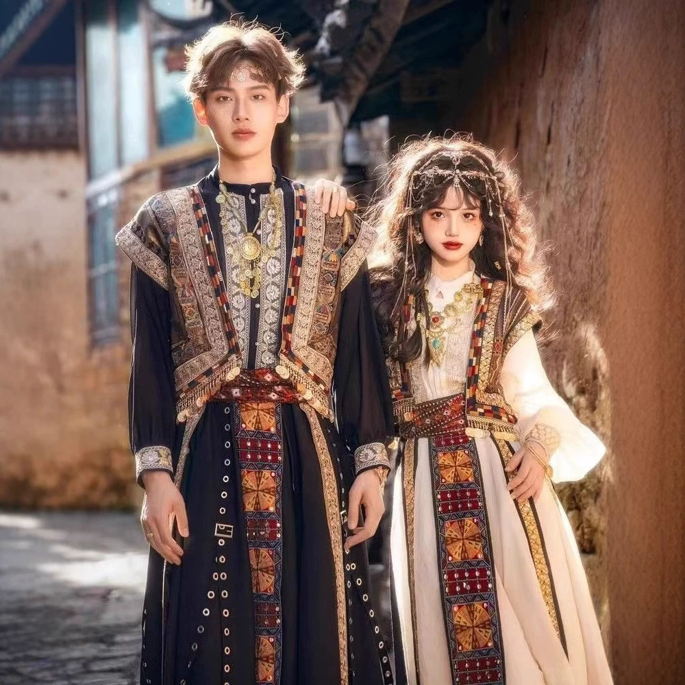 Древняя страна, принцесса, экзотический этнический стиль, мужская одежда для путешествий, фотографии, путешествия, фотографии, одежда для путешествий, Синьцзян, Юньнань, Тибет, Сичуаньбанна