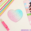 Acrylic keychain heart shaped, Korean style, gradient