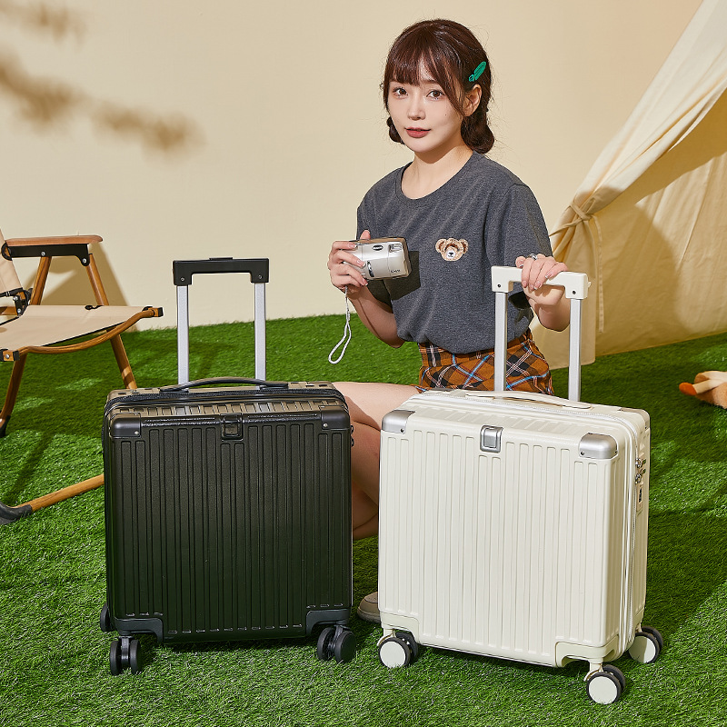 18-pulgadas mini rueda universal de múltiples funciones de equipaje ligero caja de embarque caja de contraseña al por mayor caja de la carretilla de una sola pieza de entrega