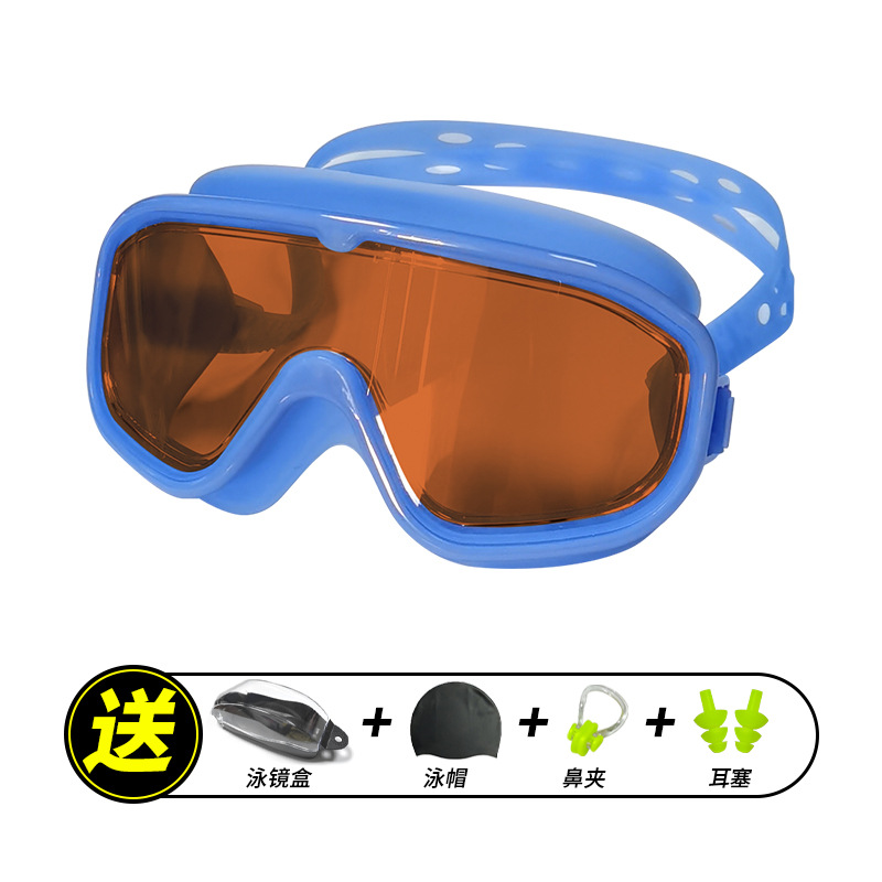 Gafas de Natación de Marco Grande de PC Impermeable y Antivaho para Natación y Buceo