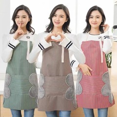 Apron women's home kitchen waterproof and oil-proof coverall adult work clothes men's special cooking apron hand towel