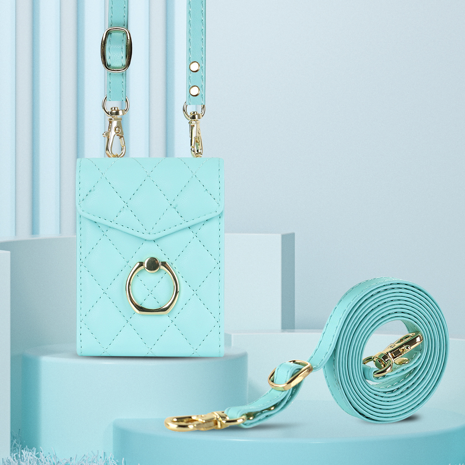 Samsung Flip6 Crossbody Phone Case With Ring And Wallet Cover_voghion.com