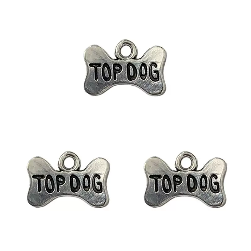 DIY锌合金饰品配件狗吊牌字牌 狗骨头挂件项链手链串珠钥匙扣吊坠