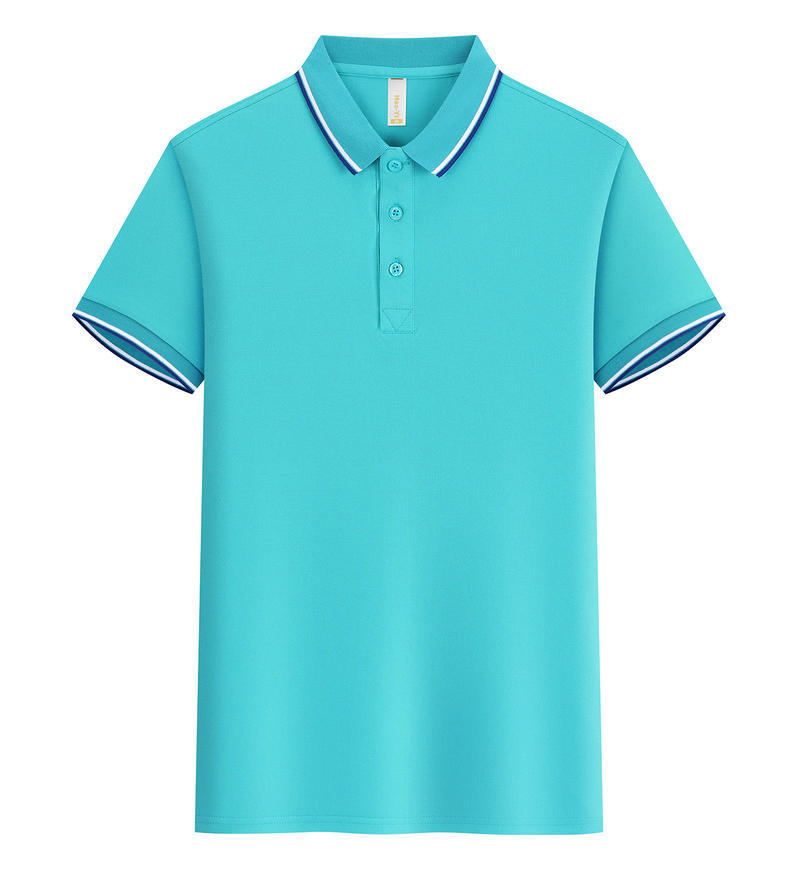 Hielo de oxígeno algodón Asia-Europa código transfronterizo empresa publicidad camisa de trabajo solapa de manga corta polo ropa de trabajo personalizada logotipo impreso
