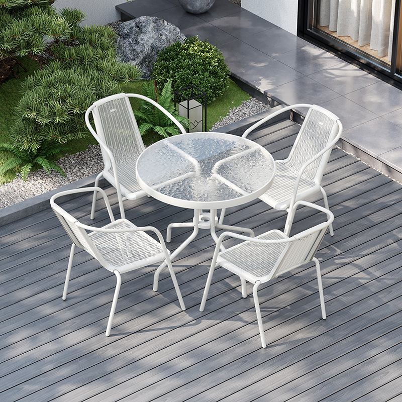 Mesas y sillas plegables de ocio al aire libre, balcones al aire libre, puestos al aire libre, jardín, patio, cafetería, tienda de té con leche, combinación de mesas y sillas