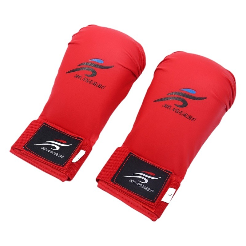 Guantes de karate, guantes de boxeo Sanda, guantes protectores para adultos y niños, entrenamiento de artes marciales, combate libre, guantes que absorben los golpes, equipo de protección