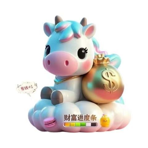 New Year of the Horse, Get Rich Immediately Plaster Doll Blank DIY Graffiti Painting Bring Wealth and Good Fortune Creative New Year Gift
