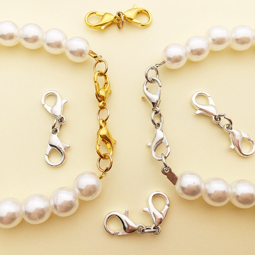 Double-Headed Lobster Claw Clasp Necklace Clasp, Zinc Alloy Lobster Claw Clasp, Connecting Clasp, Creative DIY Clasp