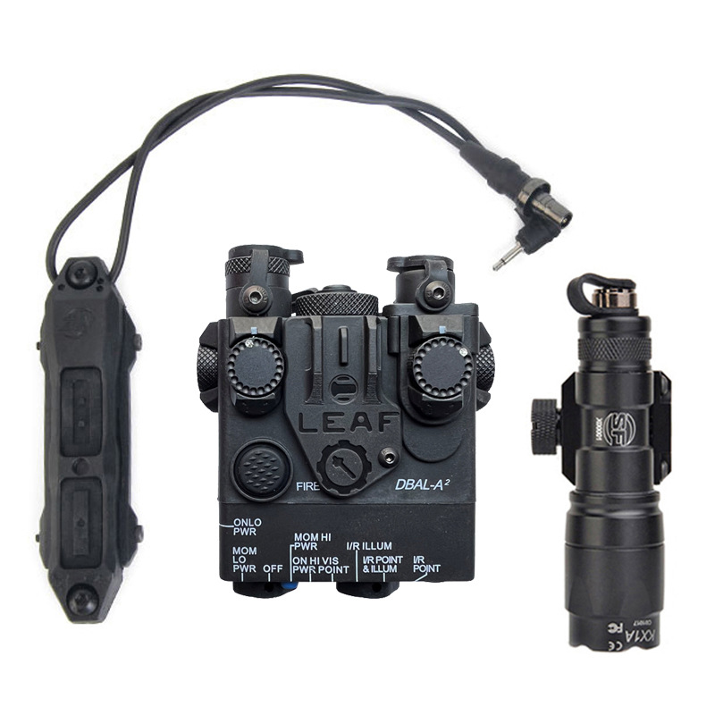 Overseas version DBAL-A2 red and green IR laser indicator M300A/M600C tactical flashlight double control mouse tail suit