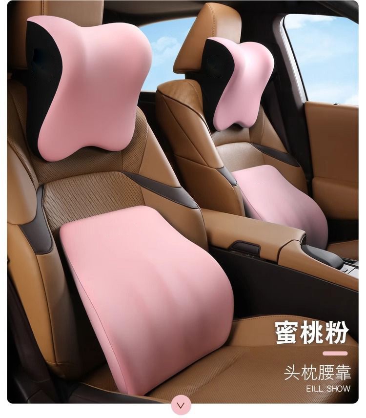 Travel Office Lumbar Support Pillow Set, Portable Lumbar Cushion for Airplane and High-Speed Rail, Office Lumbar Pillow for Prolonged Sitting
