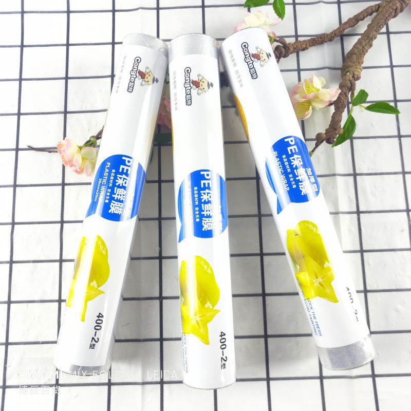 Película Adhesiva para Alimentos de Plástico para Cocina y Microondas