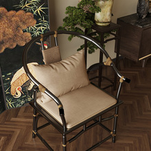 RB0W批发新中式椅垫坐垫靠枕抱枕实木茶桌椅子太师椅圈椅红木茶室