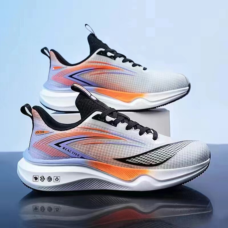 Men's Sports Shoes, Size 26, All-Season Mesh Breathable High-End Casual Lace-Up Low-Top Student Color-Blocking Running Shoes
