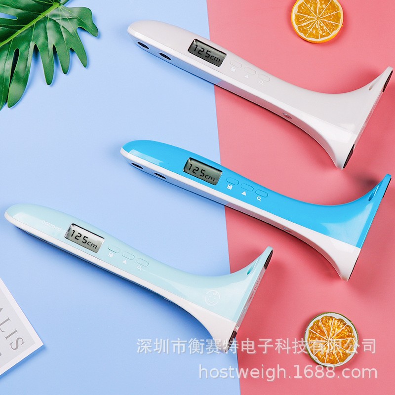 Lote directo de fábrica instrumento de medición de altura de precisión ultrasónico portátil altura regla electrónica hogar niños regla de altura electrónica