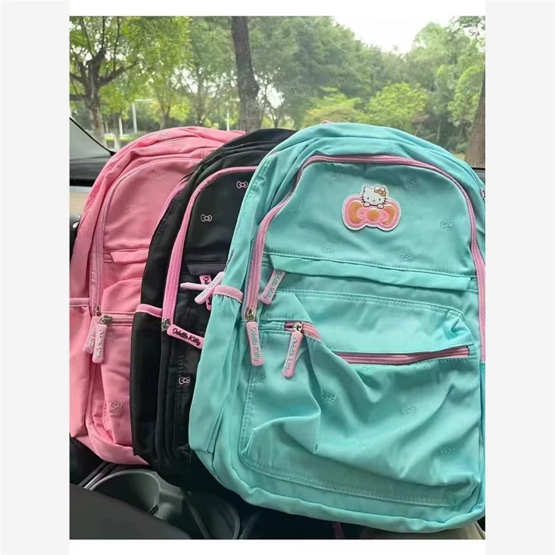 Hello Kitty, мятный рюкзак, сумка, для подростков, для учащихся