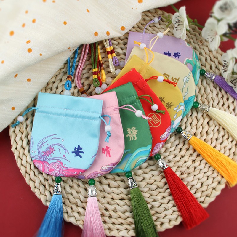 Dragon Boat Festival bolsita de brocado bolsita vacía bolsita portátil antiguo coche colgante Dragon Boat Festival regalo