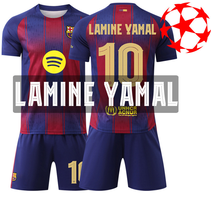2526 バルセロナ ホーム チャンピオンズ リーグ バージョン 10 メッシ 10 号 アマール ジャージ スポーツ ユニフォーム サッカー ユニフォーム セット 外国貿易|undefined
