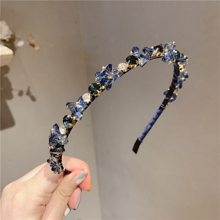 Daily Occasion Retro Women'S Geometric Alloy Inlay Rhinestones Jewelry Headband