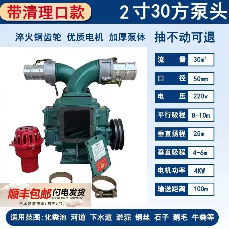 2인치 30평방미터 양면 청소 포트 단일 펌프