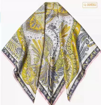 Printing Pattern Women's Elegant Printing  Silk Silk Scarf
