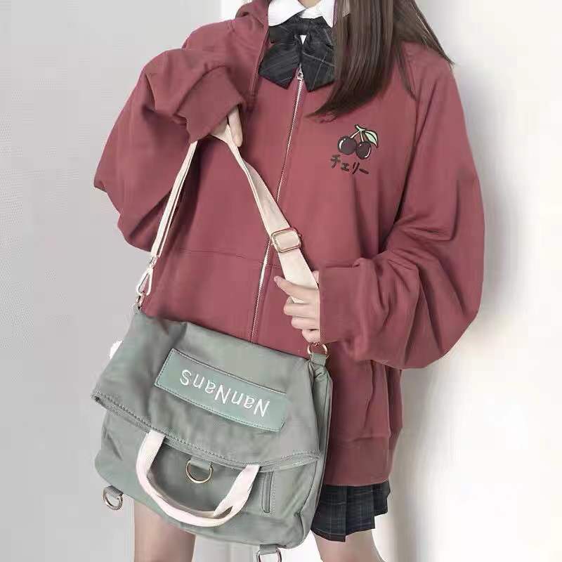 Foreign Trade Cross-border Sweatshirt Ins College-style Japanese-style Cartoon Fruit Printed Loose Zipper Thickened Hooded Jacket