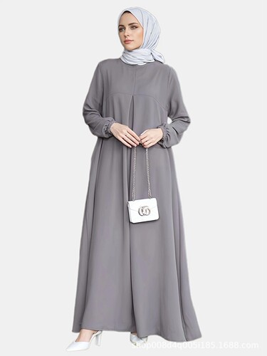 Muslim Middle East Arab fashion spring women's Muslim long dress loose elegant abaya dress