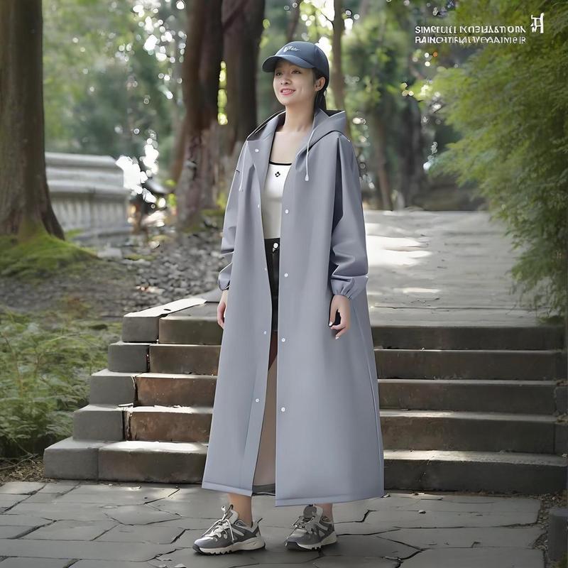 加厚一次性雨衣成人长款男女通用徒步旅游便携式磨砂eva黑色雨披|undefined