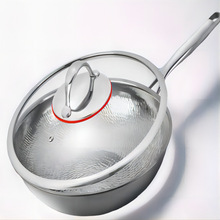 钛铝钢复合无涂层无毒煤气灶电磁炉通用中式炒锅健康锅