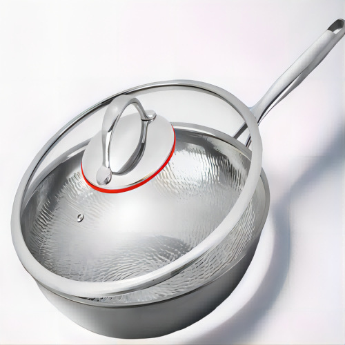 钛铝钢复合无涂层无毒煤气灶电磁炉通用中式炒锅健康锅