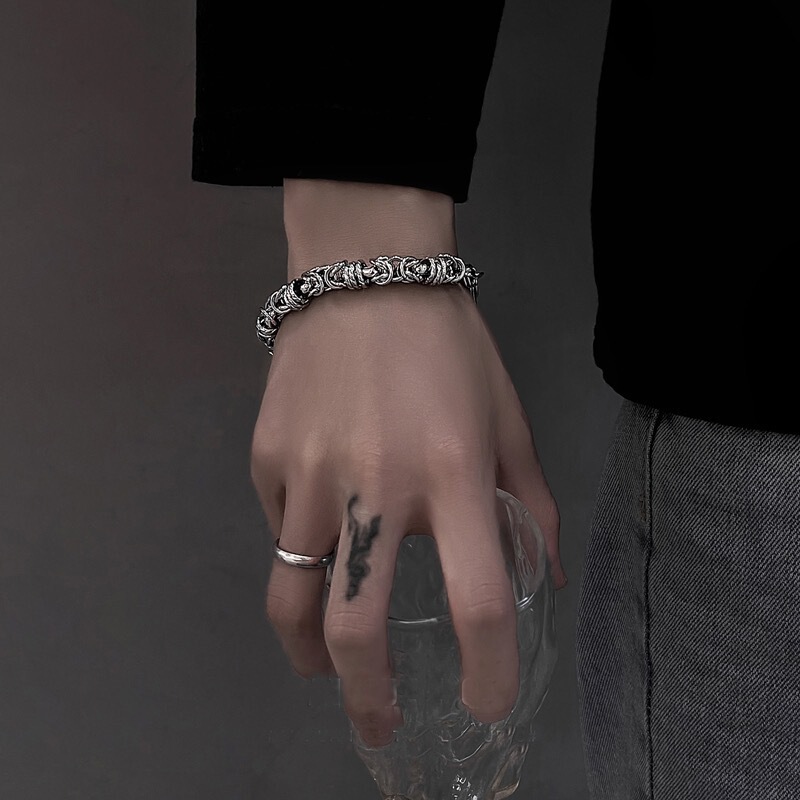 Titanium Steel Bracelet Men's Woven Pattern Fashion Stainless Steel Bracelet Type Male Casual Fashion Jewelry Spot Wholesale Titanium Steel Bracelet Men's Woven Pattern Fashion Stainless Steel Bracelet Type Male Casual Fashion Jewelry Spot Wholesale