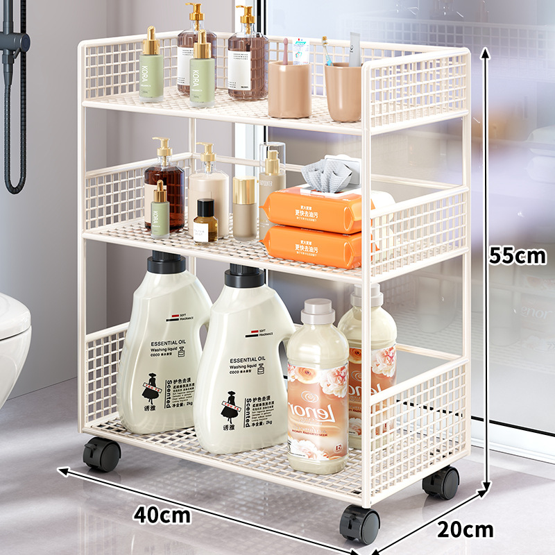 Estante Organizador Móvil de Baño de Hierro para Baño