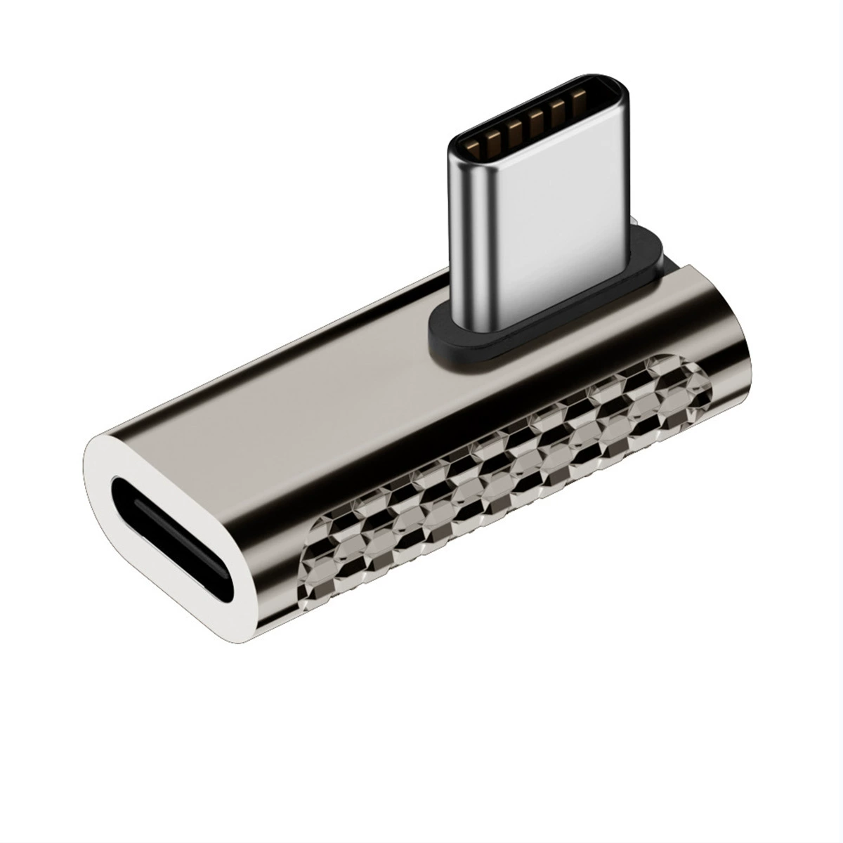 Адаптер USB4 Type-C штекер — гнездо для телефона, планшета, ноутбука 20G, PD100W, U-образный правый угол