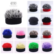 网红搞怪短发帽一体假发帽子流氓帽抖音超火男女街头潮流帽保暖帽