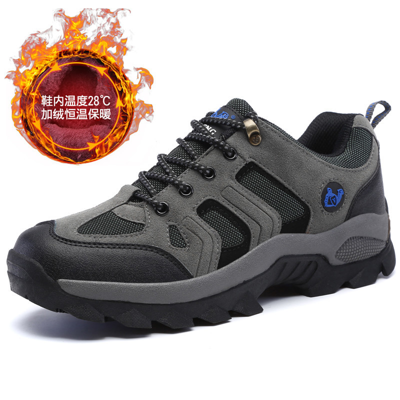 Pelusa zapatos de senderismo al aire libre cálido botas de combate táctico zapatos de entrenamiento militar de los hombres zapatillas de moda zapatos de moda