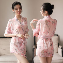 性感睡衣女夏款上衣迷人勾人辣妹夜场纯欲夏天凉快裸感睡袍日式