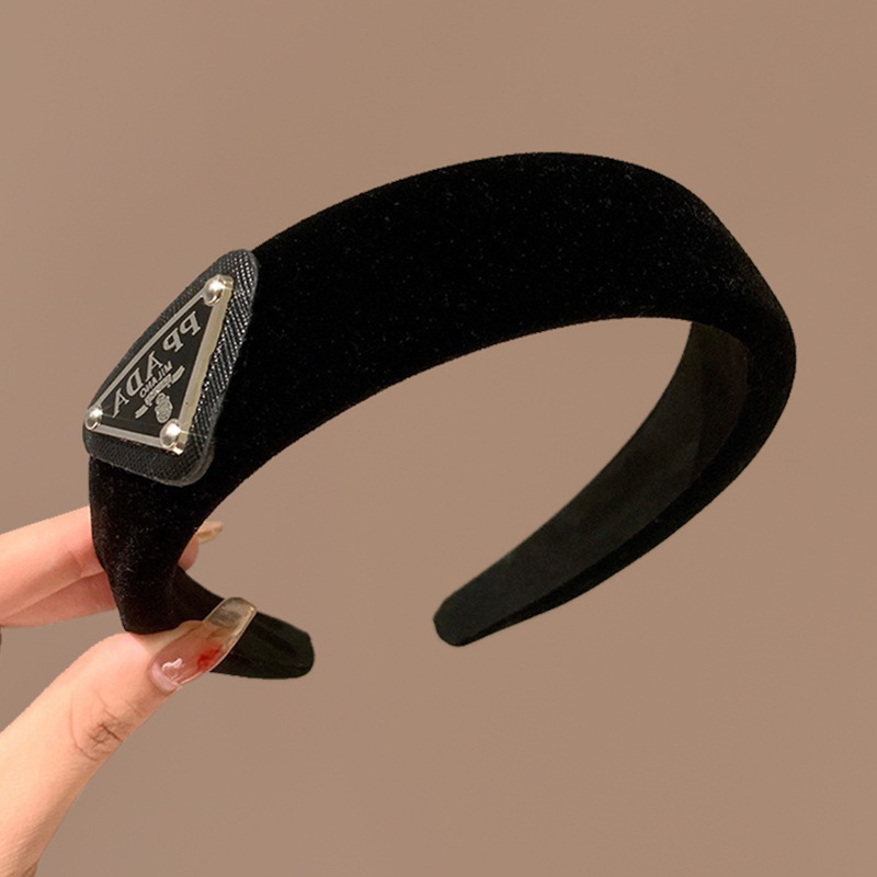 Chanel estilo retro simple flor negro diadema de viaje accesorios para el cabello de la diadema de moda elegante para mujer del todo fósforo de las mujeres