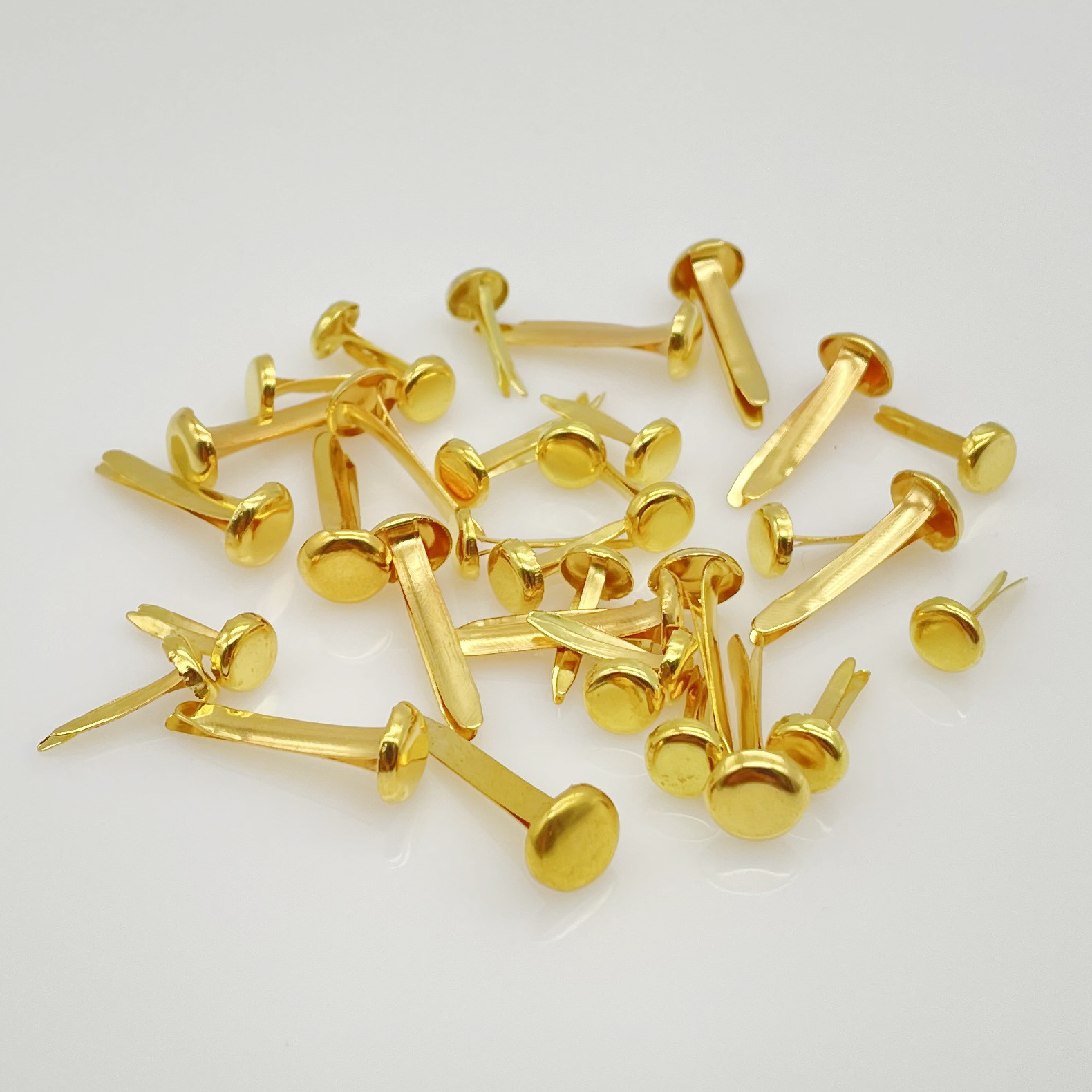 金色两脚钉8*15mm 过检双脚钉 出口欧美 儿童DIT金属两脚钉羊角钉-阿里巴巴