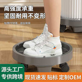 移动花盆托盘万向轮底座带隐形滚轮接水盘花架塑料花盘垫绿植底托