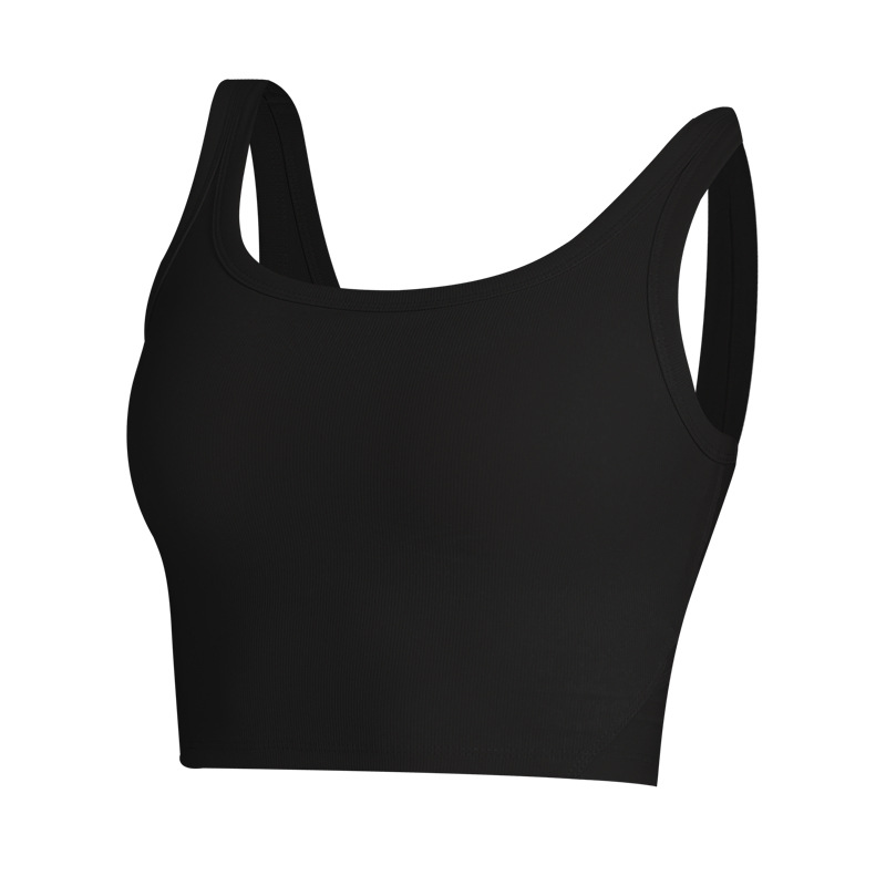 Transfronteriza original europeo y americano nueva costilla deportes ropa interior a prueba de golpes push up fitness sujetador color sólido belleza espalda yoga chaleco