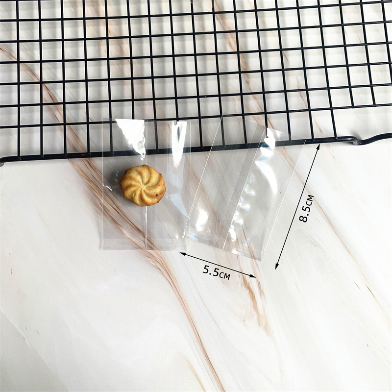 Venta al por mayor bolsa de pastel de Luna transparente sin color impresión embalaje bolsa yema de huevo plástico crujiente nieve bolsa de embalaje 100