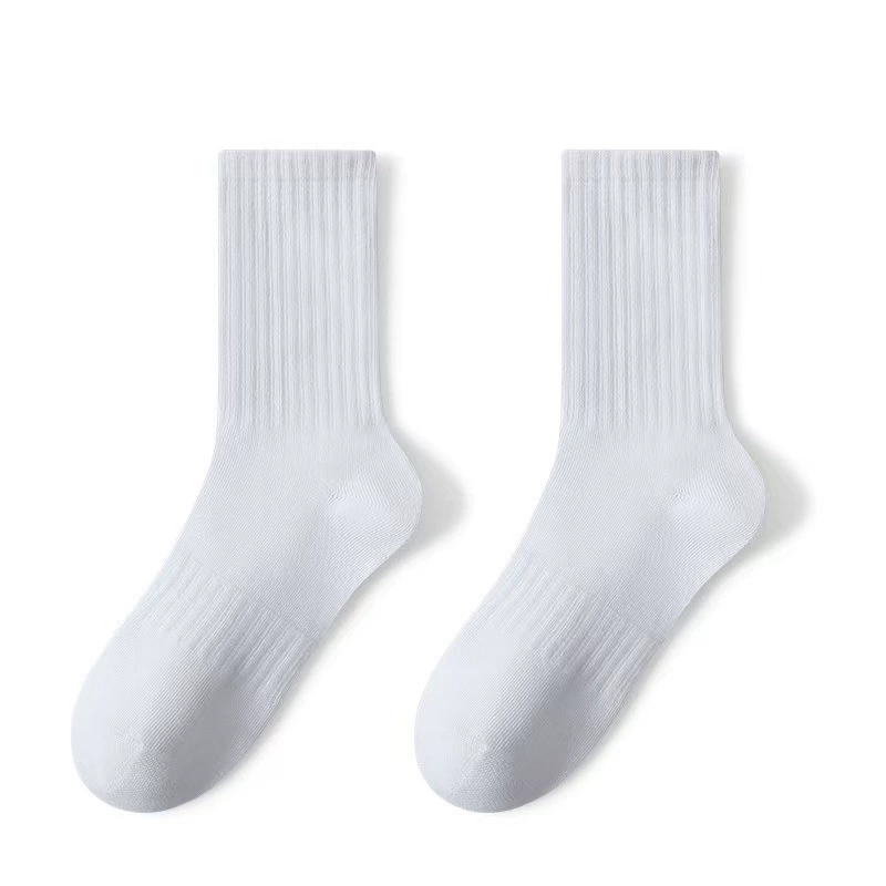 Хлопковые летние knee socks с антибактериальной нескользящей подошвой, середина длины, 6 цветовых вариантов