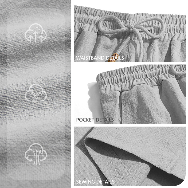 Transfronterizos de hombre Europa y América Amazon verano nuevo hombre algodón sólido ropa de playa pantalones cortos deportivos casuales sueltos