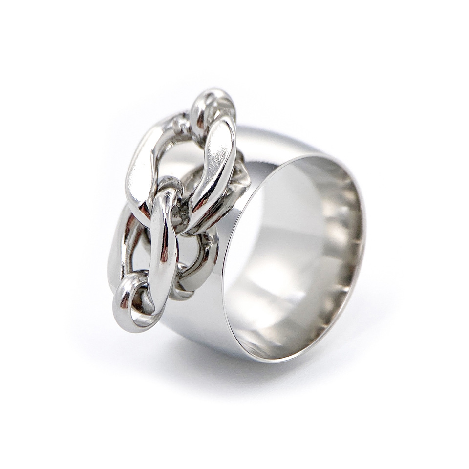 1 Piece Quantity Holiday Occasion 304 Stainless Steel Material Solid Color Pattern Vacuum Plating Real Gold Plated 18K Gold Solid Color 304 Stainless Steel Titanium Steel Hip-Hop Retro Waterproof Non Tarnish Rings