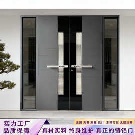 烤漆玻璃别墅大门双开门农村自建房大门防盗门子母门入户门进户门
