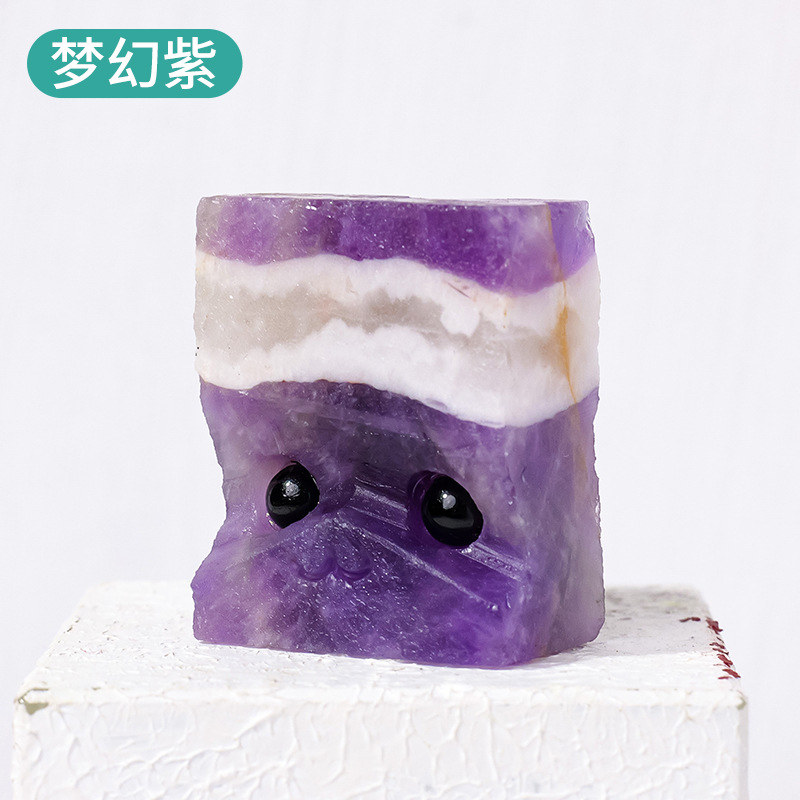 Crystal natural transfronterizo pequeño erizo adornos de escritorio para el hogar para jugar con gafas para la decoración creativa del erizo mayorista